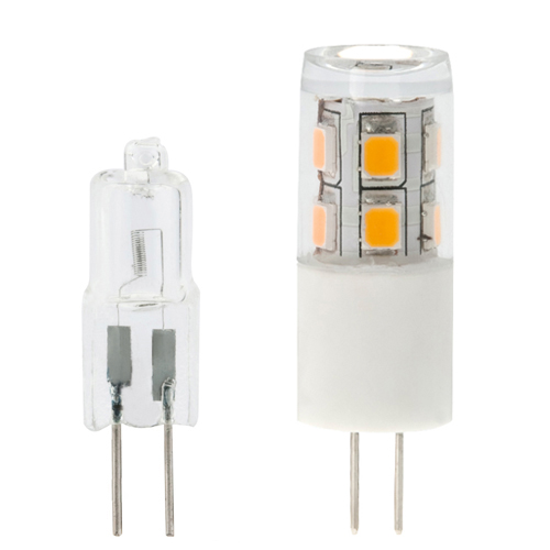 12V AC/DC, Back-Pin Tower T3 JC G4 LED Bulb, 1.5 Watts, 15W Equivalent, 5-Pack 12V AC/DC, Back-Pin Tower T3 JC G4 LED Bulb, 1.5 Watts, 15W Equivalent, 5-Pack